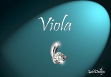 Viola - přívěsek stříbřený